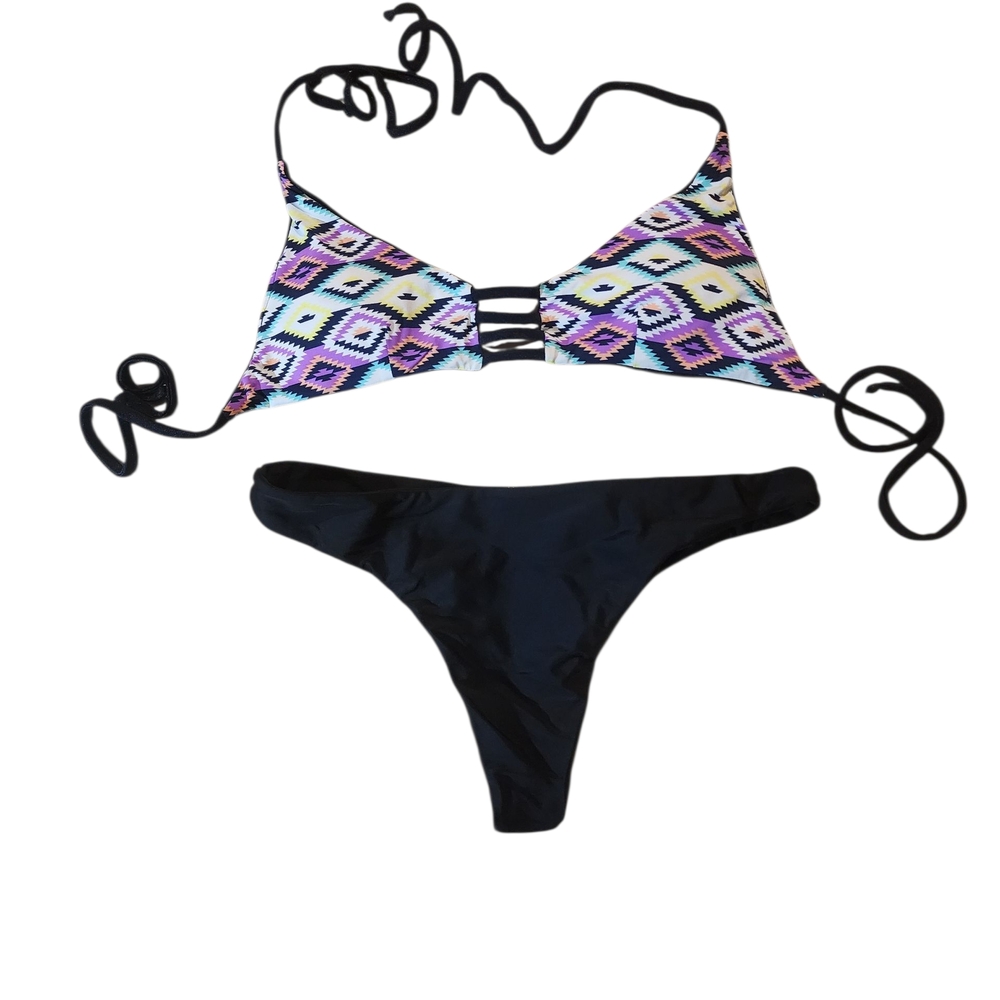 Geometric Patterned Bikini Set